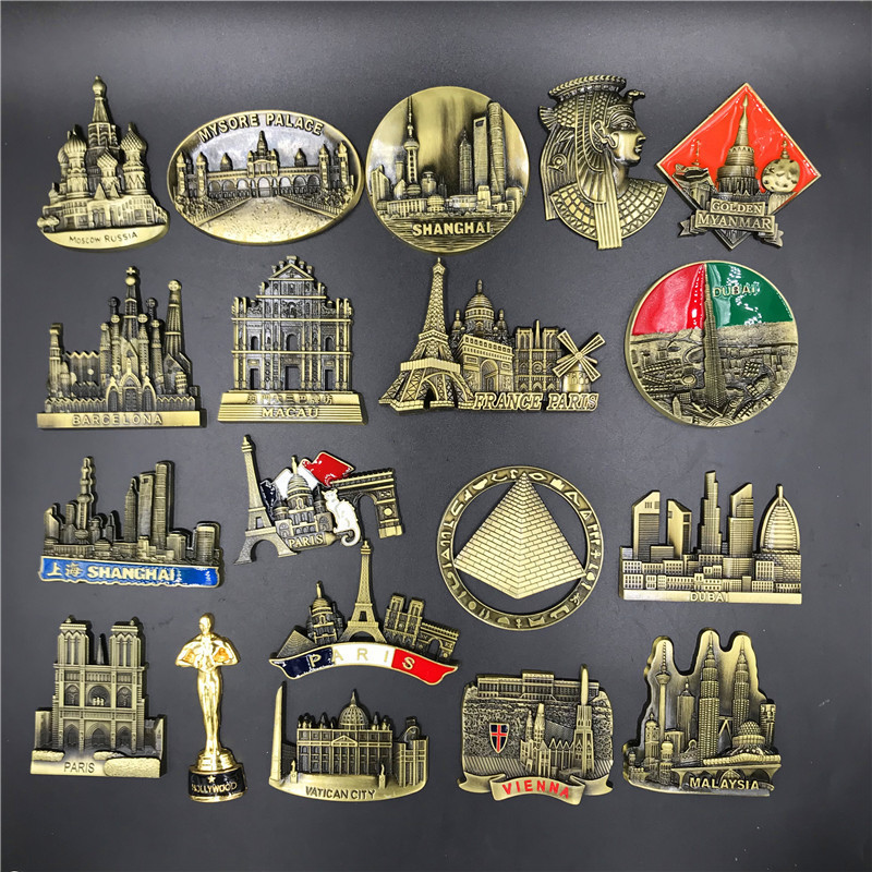 Car Accessories Dubai - France Paris Metal 3D Cute Magnet