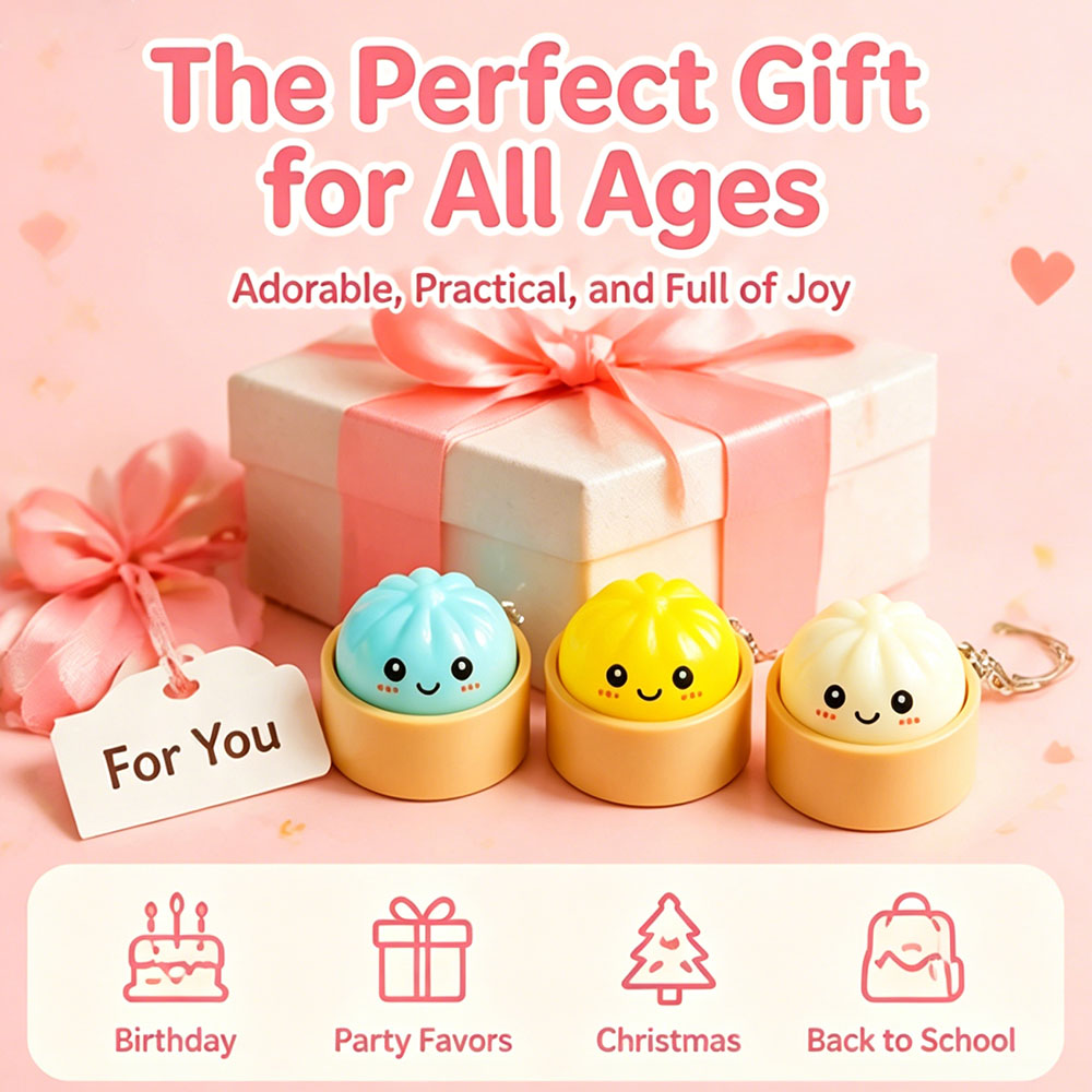 Kawaii Glowing Dumpling Keycha - Car Accessories Bunnings ulasan dan harga