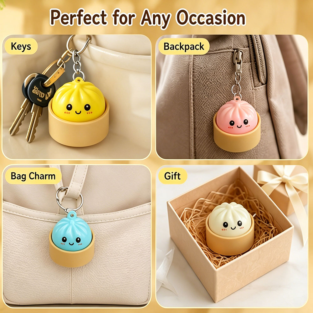 Kawaii Glowing Dumpling Keycha - Car Accessories Bunnings ulasan dan harga