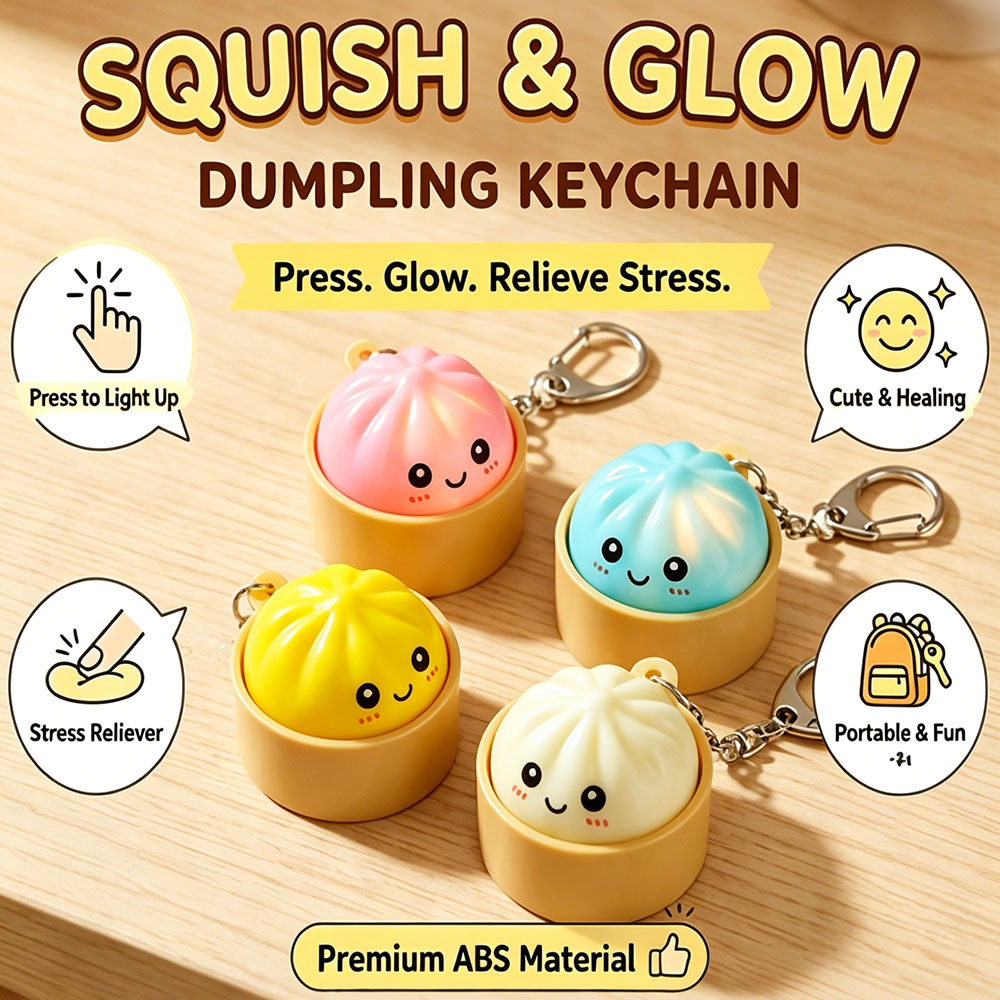 Kawaii Glowing Dumpling Keycha - Car Accessories Bunnings ulasan dan harga