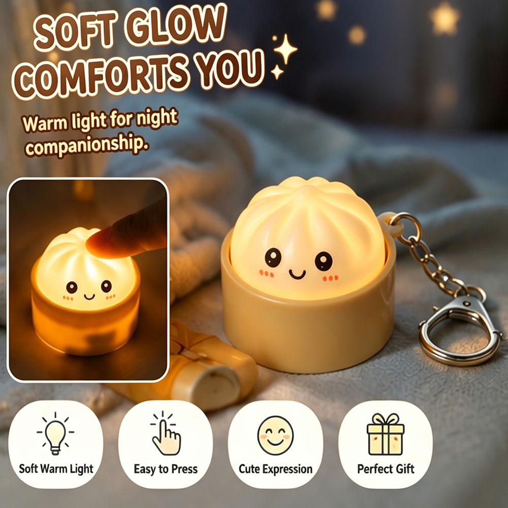 Kawaii Glowing Dumpling Keycha - Car Accessories Bunnings ulasan dan harga