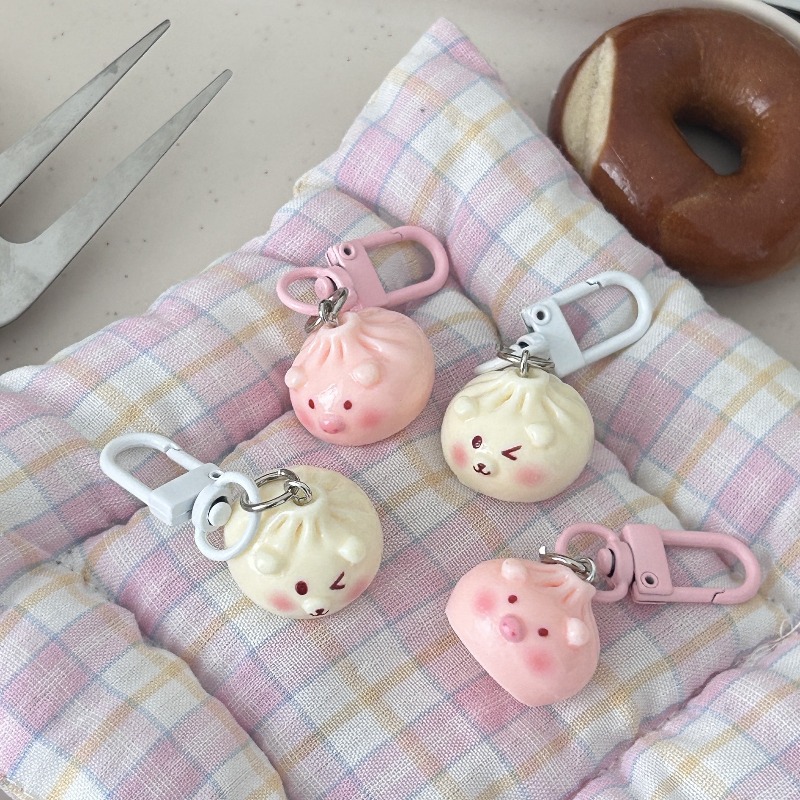 Kawaii Mini Steamed Bun Keycha - Car Accessories Bunnings ulasan dan harga