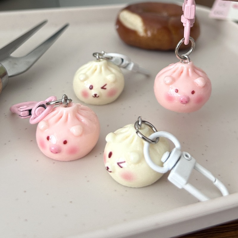Kawaii Mini Steamed Bun Keycha - Car Accessories Bunnings ulasan dan harga
