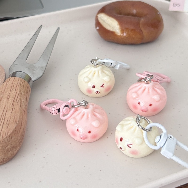 Kawaii Mini Steamed Bun Keycha - Car Accessories Bunnings ulasan dan harga