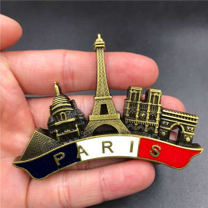 France Paris Metal 3D Cute Mag - Car Accessories Dubai ulasan dan harga