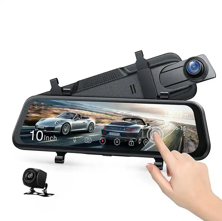 10'' Mirror Dash Cam Night Vis - Car Dash Cam ulasan dan harga