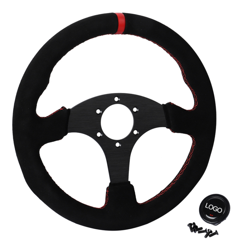Suede Racing Steering Wheel Su - Car Accessories Racing ulasan dan harga