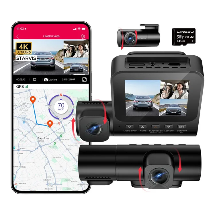 LINGDU V630 4K 2.4'' Screen Wi - Car Dash Cam ulasan dan harga