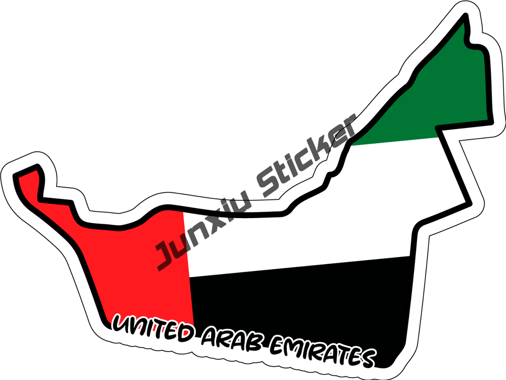 United Arab Emirates Flag Map  - Car Accessories Dubai ulasan dan harga