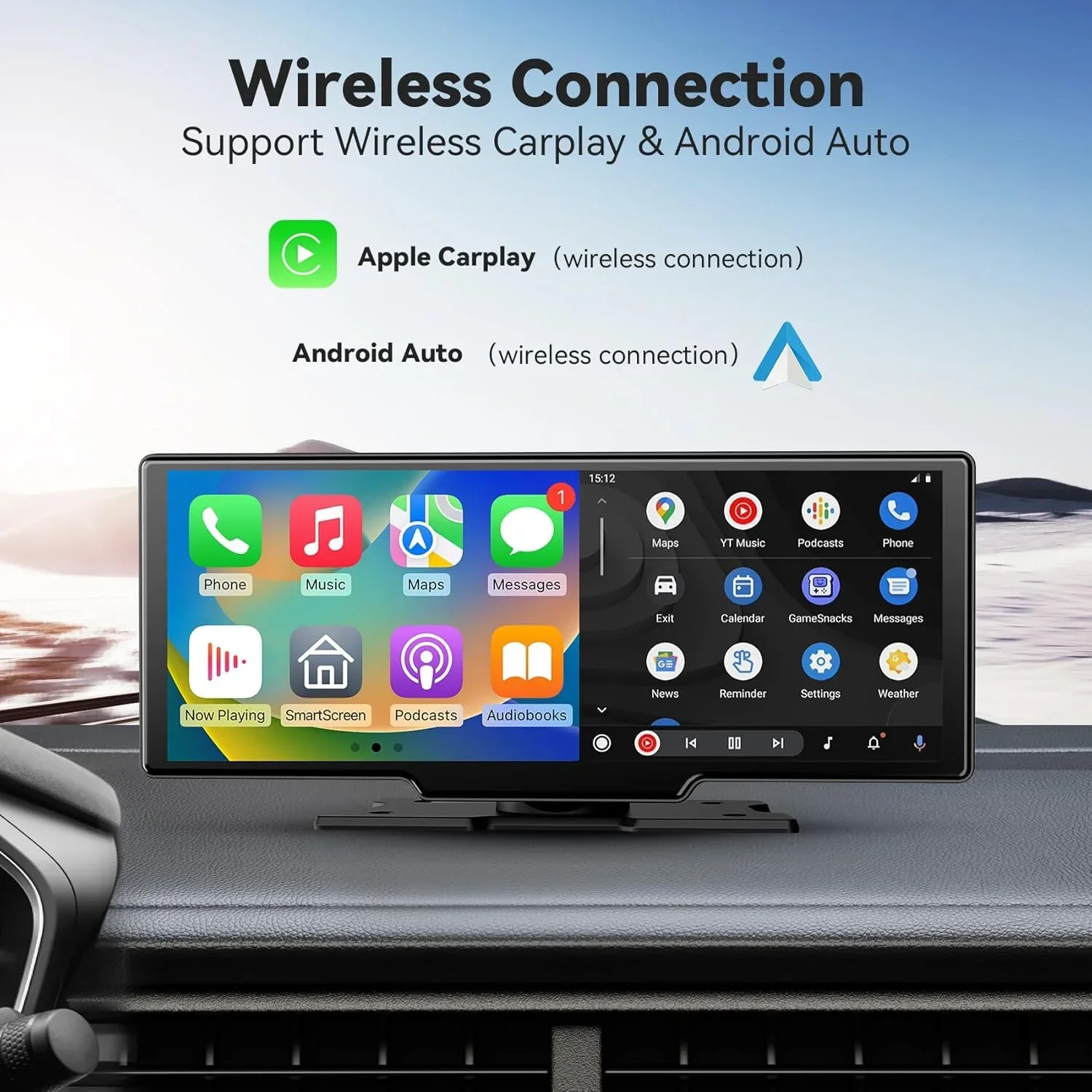 Portable 10.26'' Dash Cam Wire - Car Dash Cam ulasan dan harga