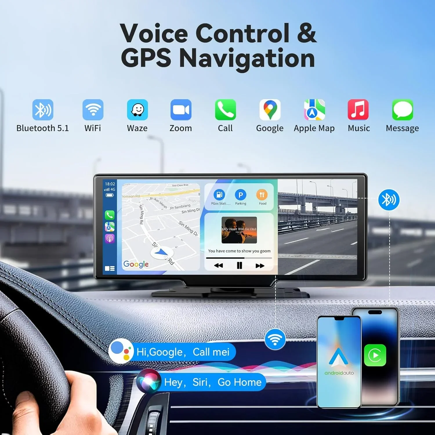 Portable 10.26'' Dash Cam Wire - Car Dash Cam ulasan dan harga