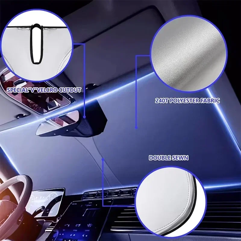 Car Front Window Sunshade UV P - Car Accessories Parts ulasan dan harga