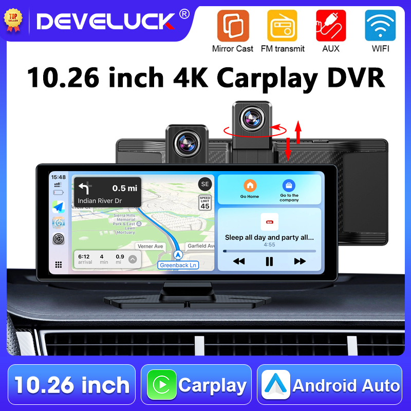 10.26 inch 4K Dash Cam 360° Ro - Car Dash Cam ulasan dan harga